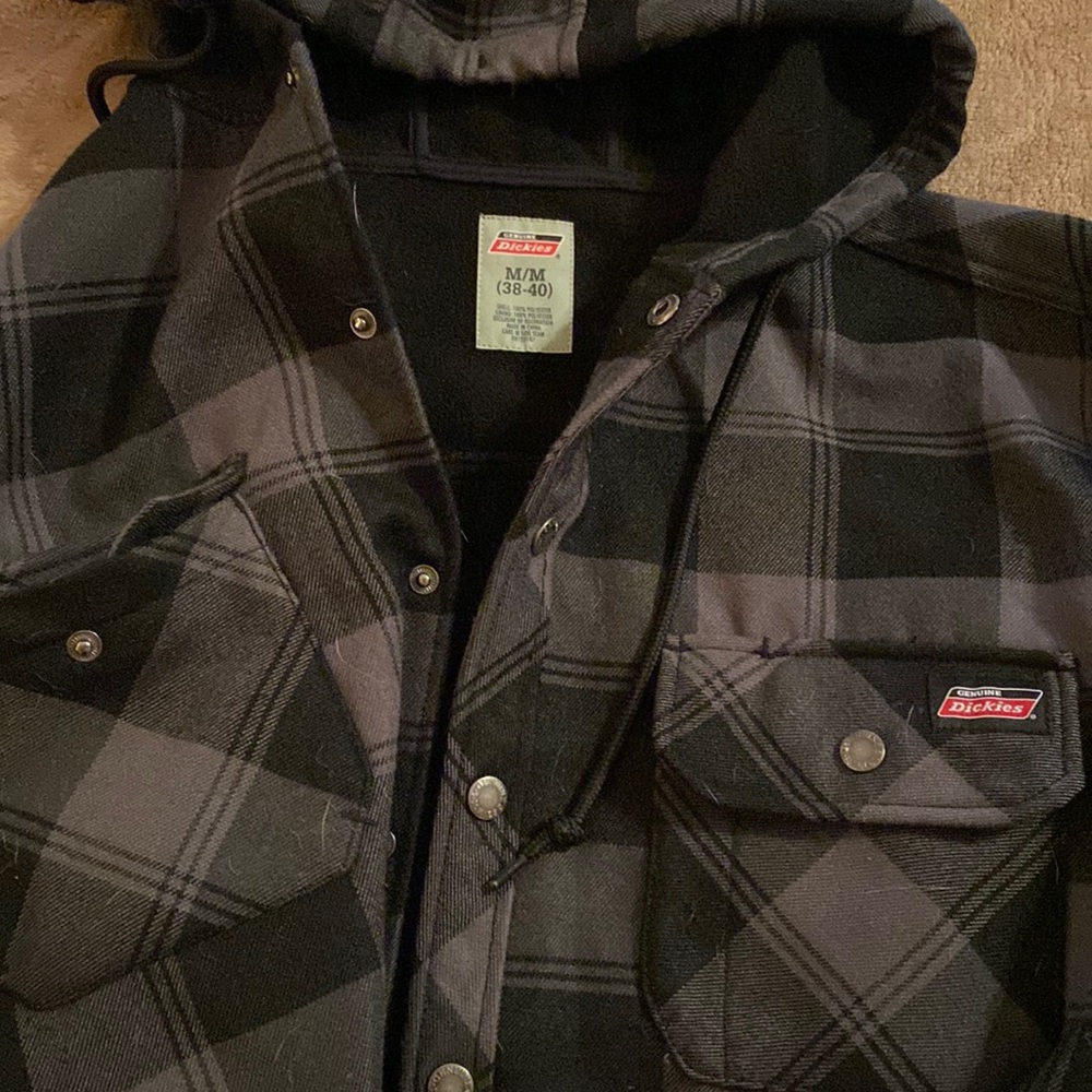 Dickies men’s medium, plaid,  polyester shell